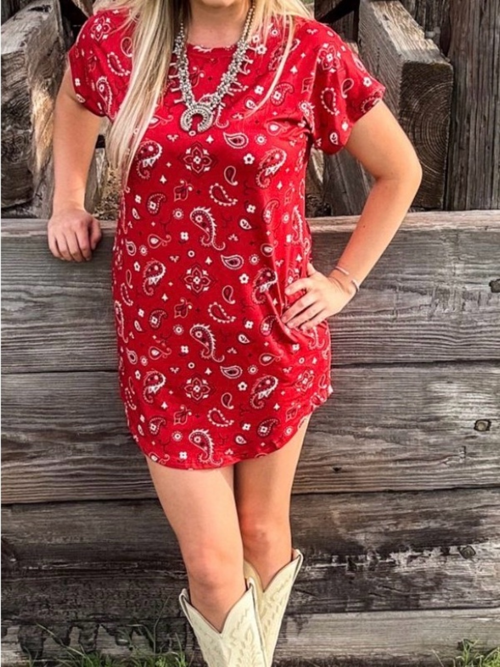 Bandanna Babe Red Dress
